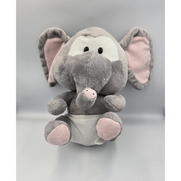 Kelly Toy Cuddle Gray Baby Elephant Baby Plush Toy Stuffed Animal‎ - Picture 1 of 8